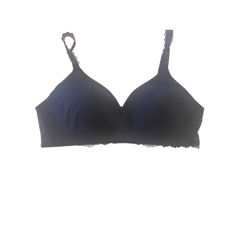 Wacoal Level Up Chantilly Lace Wirefree Contour Bra Navy 38D 856369